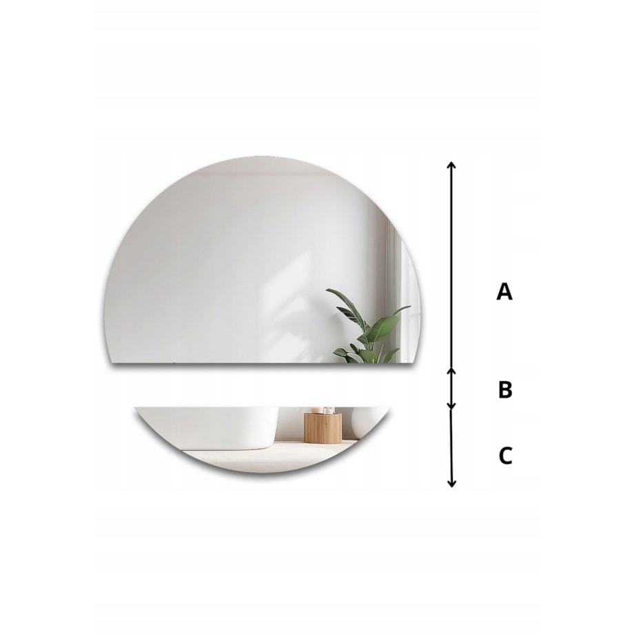 Lustro łazienkowe okrągłe w dwóch częściach - WIRO