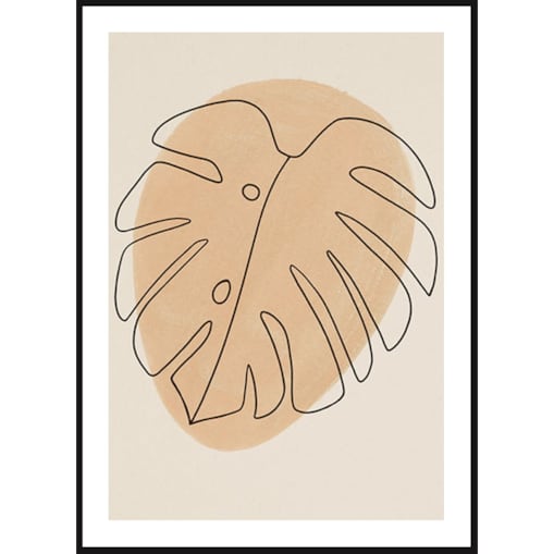 Poster Story, Plakat, Obraz - Abstrakcyjna Monstera, wymiary 30 x 42 cm