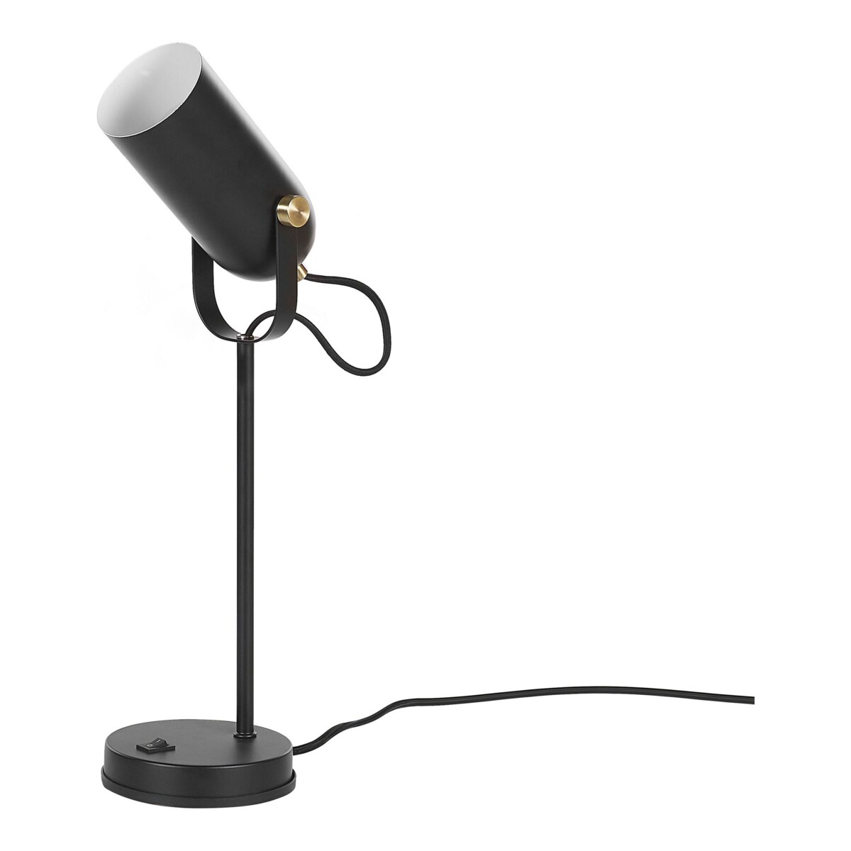 Lampa biurkowa regulowana metalowa czarna TYRIA