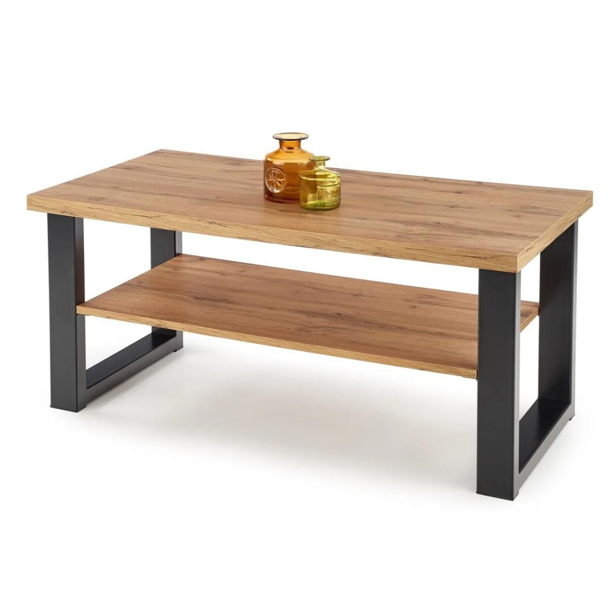 Ława VENOM U 120x60 dąb wotan/czarny