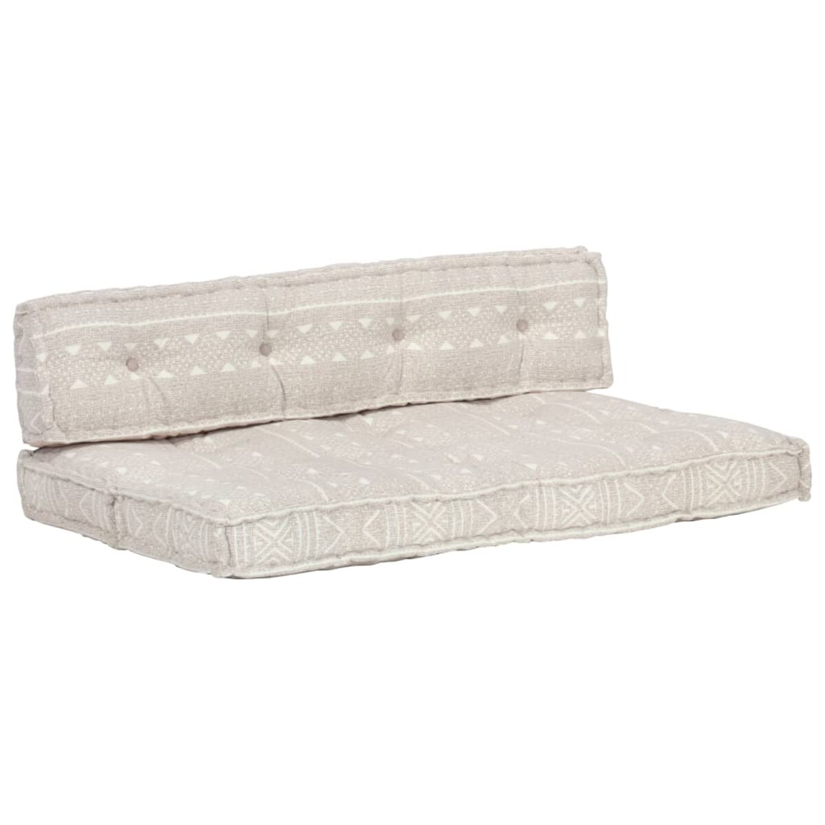 vidaXL Poduszki na sofę z palet, tkanina, jasnobrązowy patchwork