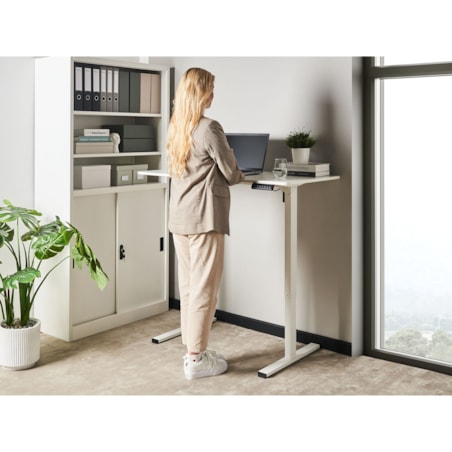 Biurko regulowane elektrycznie TAVARES Biały 120 cm 60 cm