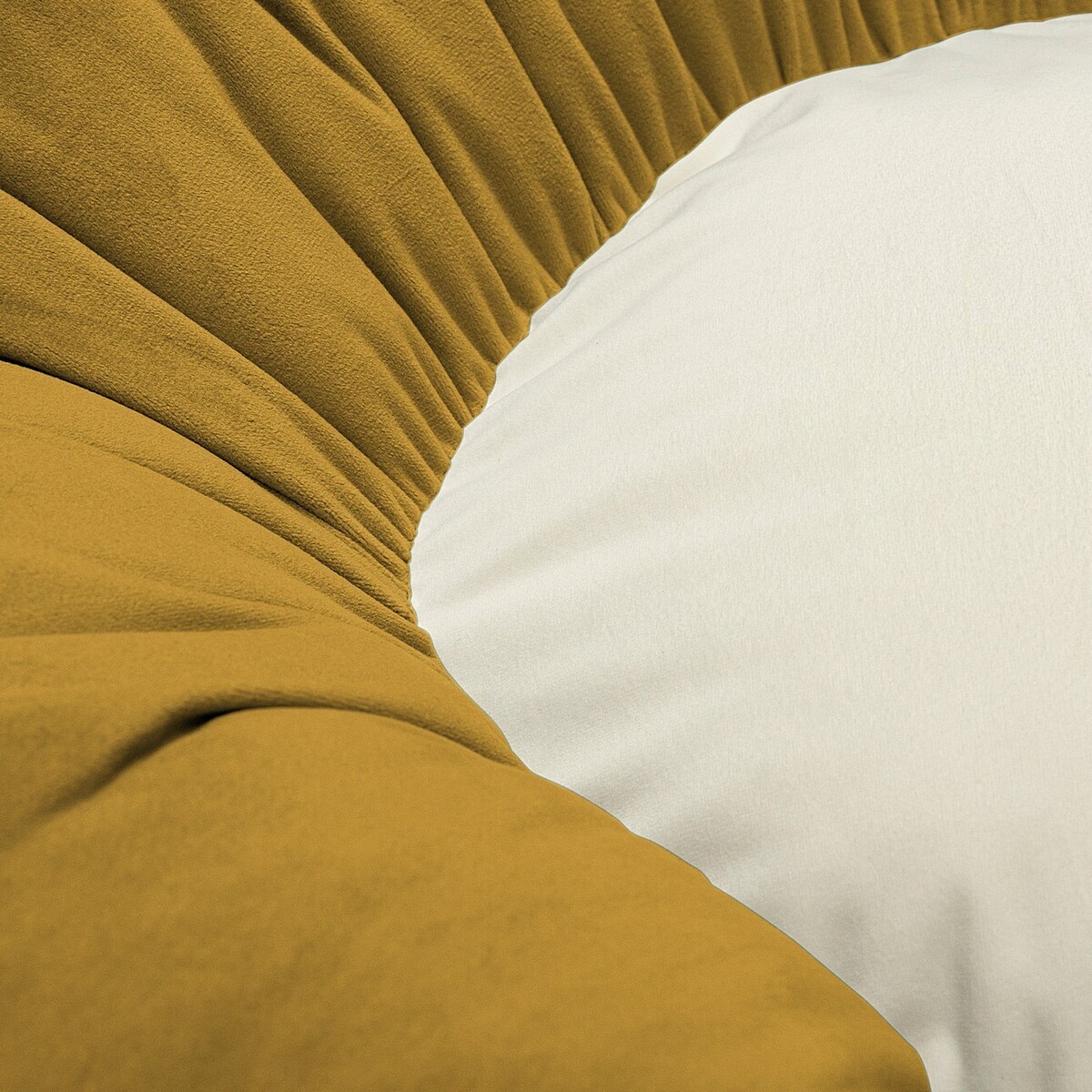 Poduszka kwiatek Mia II XXL, miodowy, 100 cm, Posh Velvet