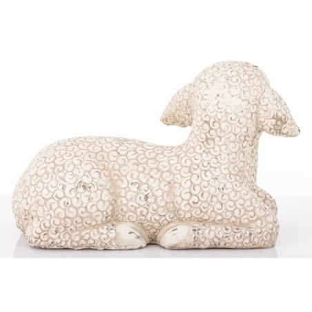 Dekoracja - figurka cementowa OWIECZKA 20,5x32x13 cm leżąca