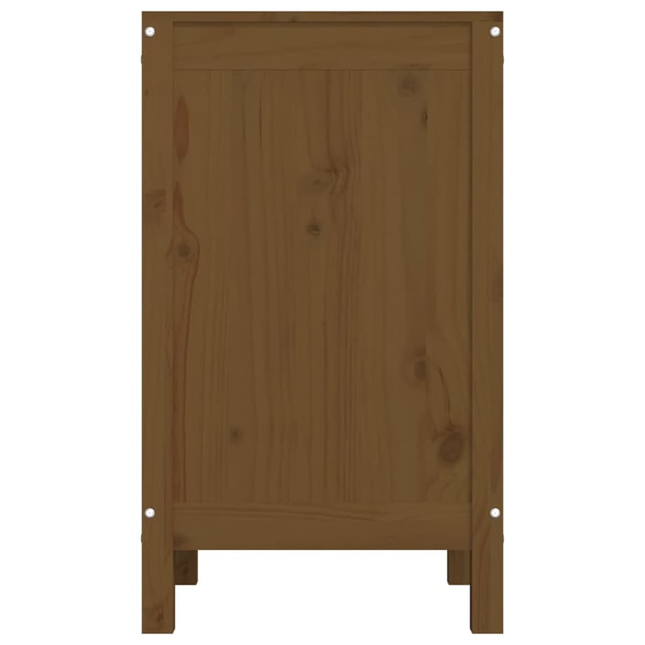 vidaXL Skrzynia na pranie, miodowy brąz, 44x44x76 cm, lita sosna