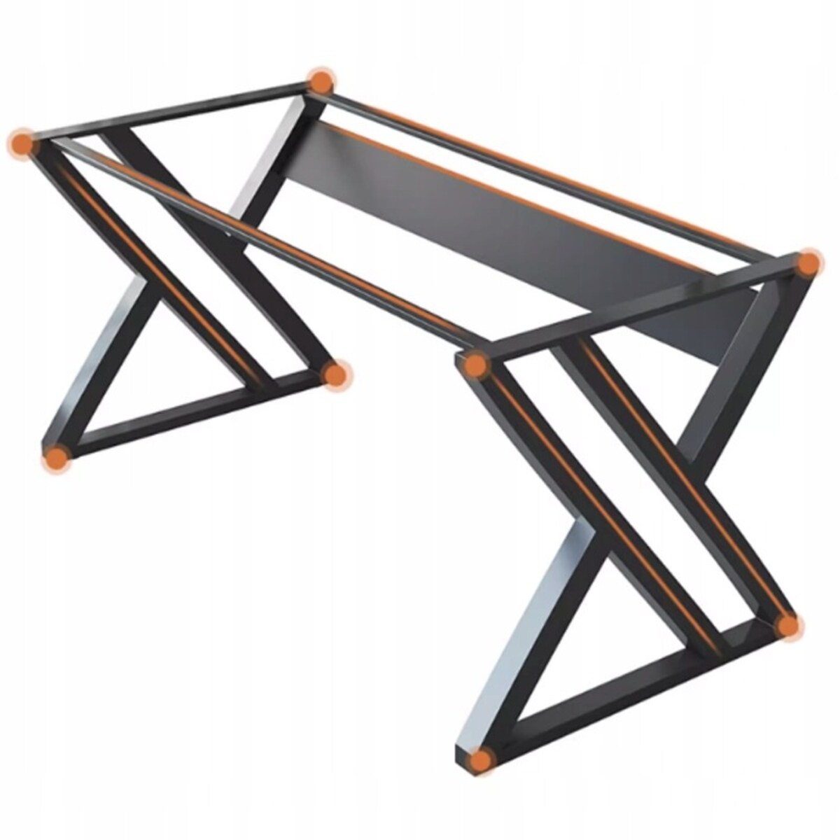 Biurko komputerowe gamingowe czarne nowoczesne dla gracza loft 120 cm