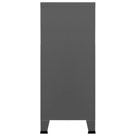 vidaXL Industrialna szafka, antracytowa, 90x40x100 cm, stalowa