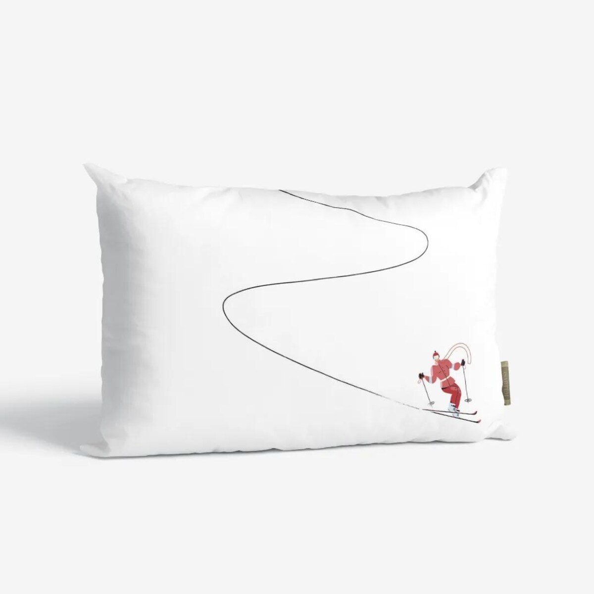 Poduszka świąteczna - Czerwona narciarka