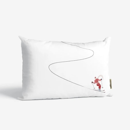 Poduszka świąteczna - Czerwona narciarka