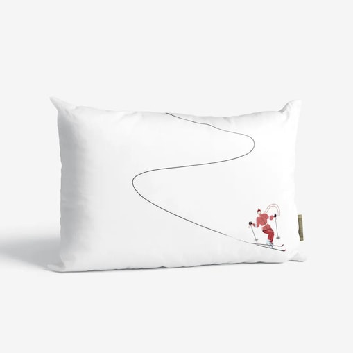 Poduszka świąteczna - Czerwona narciarka