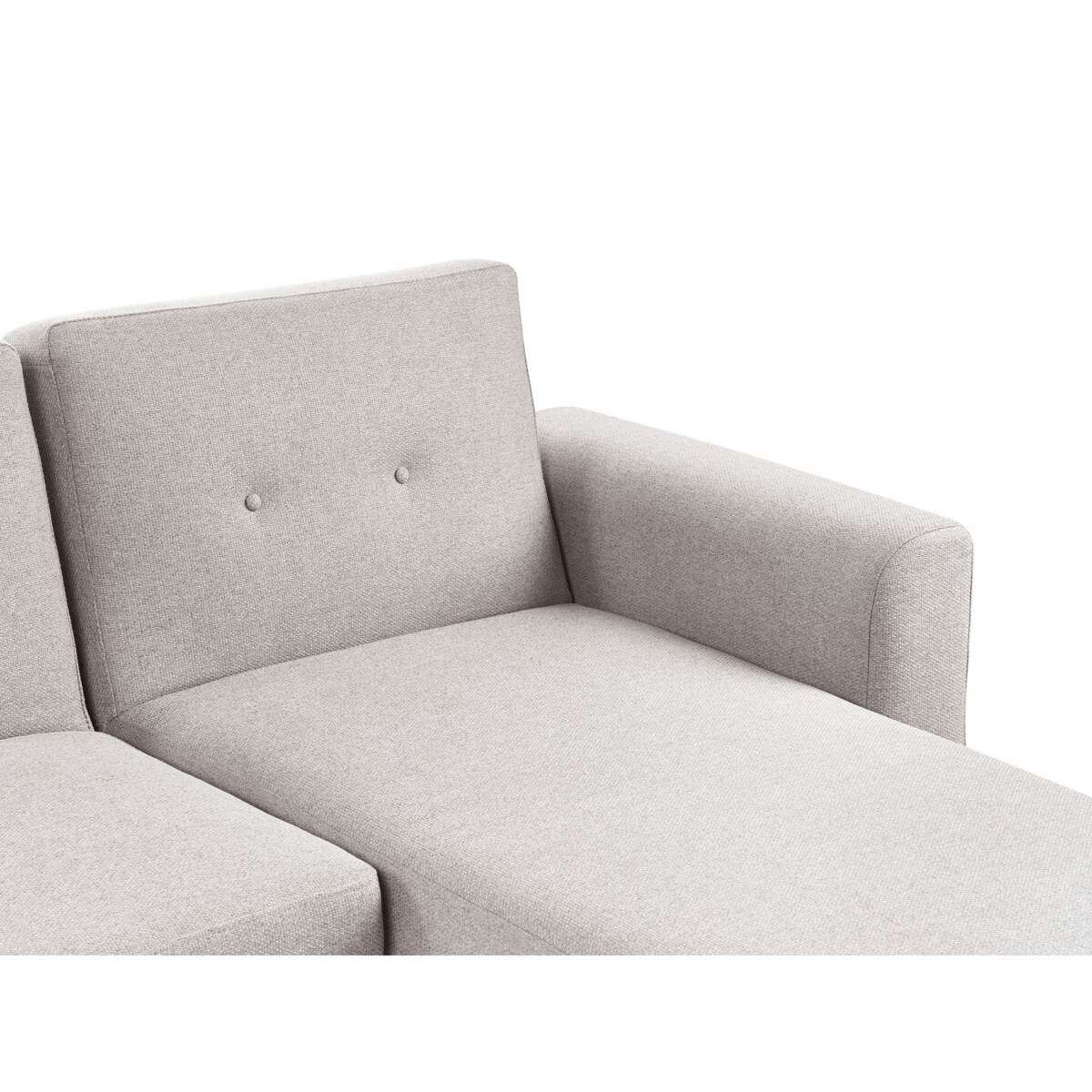 Narożnik rozkładany KAARINA Szary dla 3 osób Lewostronny