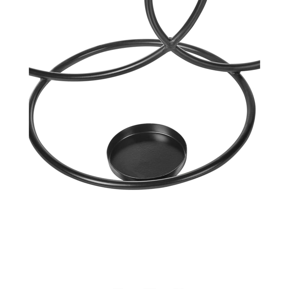 Świecznik metalowy 33 cm czarny CAKUNG