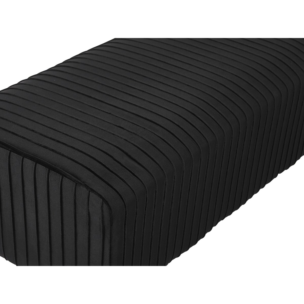 Ławka do sypialni welurowa czarna PATERSON