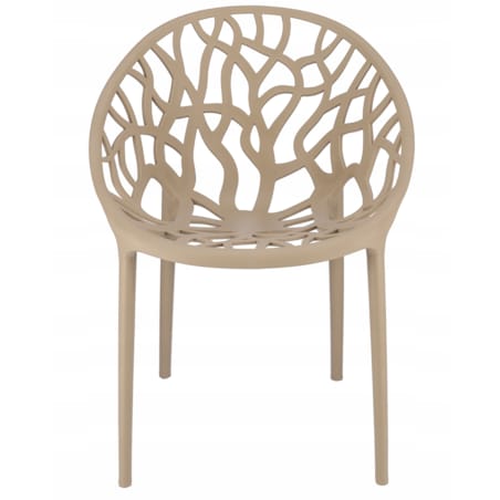 Krzesło ogrodowe plastikowe ALBERO beżowe