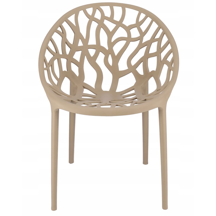 Krzesło ogrodowe plastikowe ALBERO beżowe