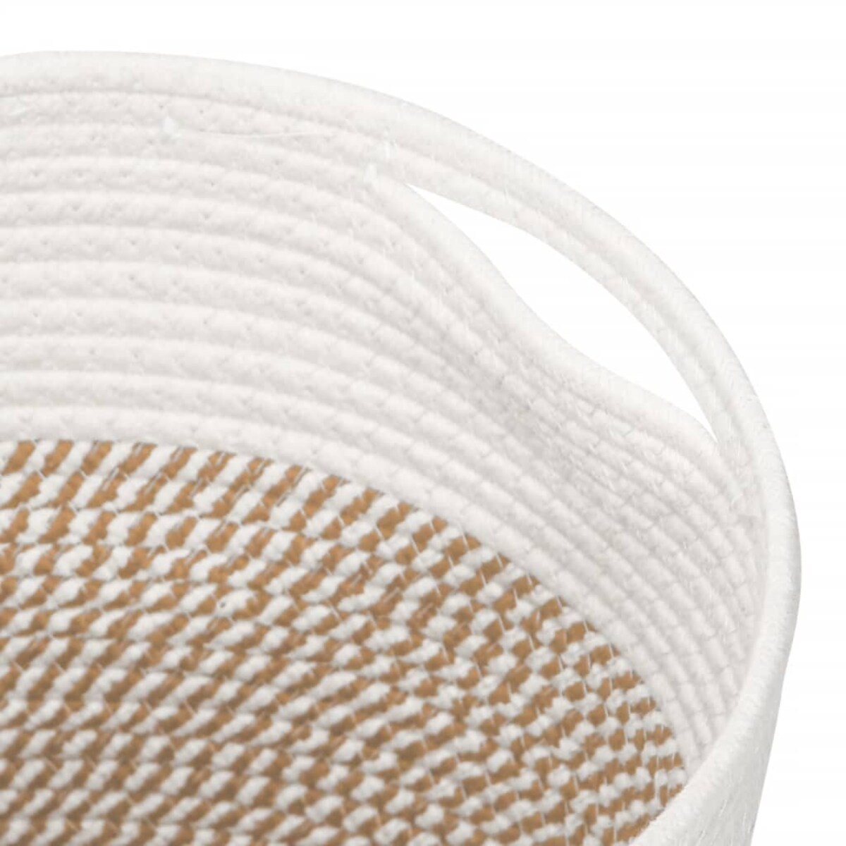 vidaXL Kosze do przechowywania, 2 szt., brązowo-białe, Ø28x28 cm