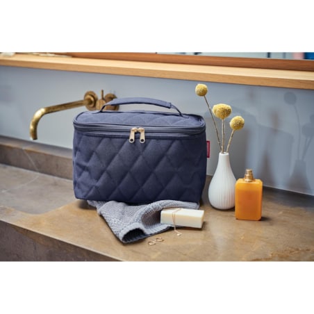 Kosmetyczka COSMETIC CASE, rhombus midnight gold