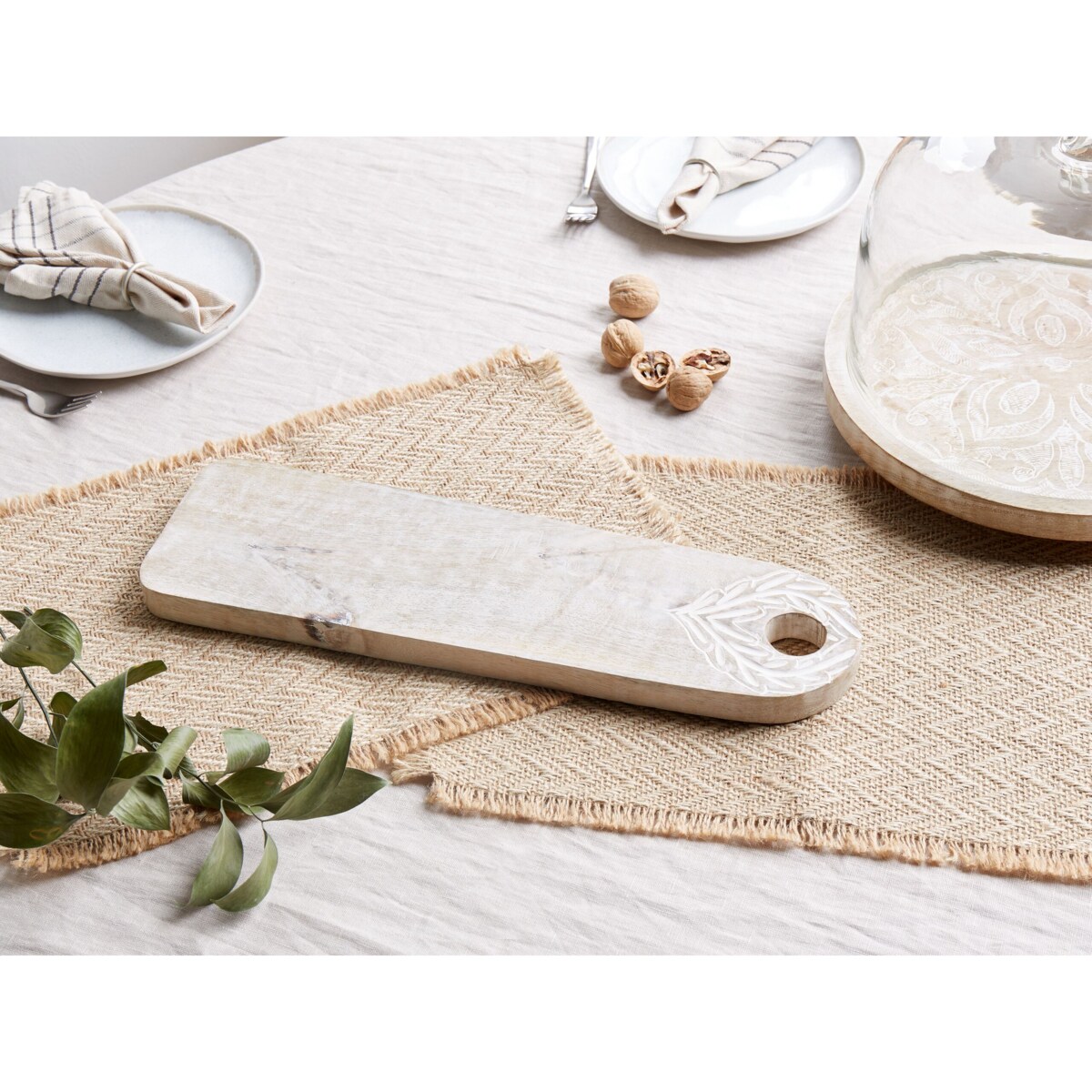 Taca do serwowania drewno mango jasne ASUAN