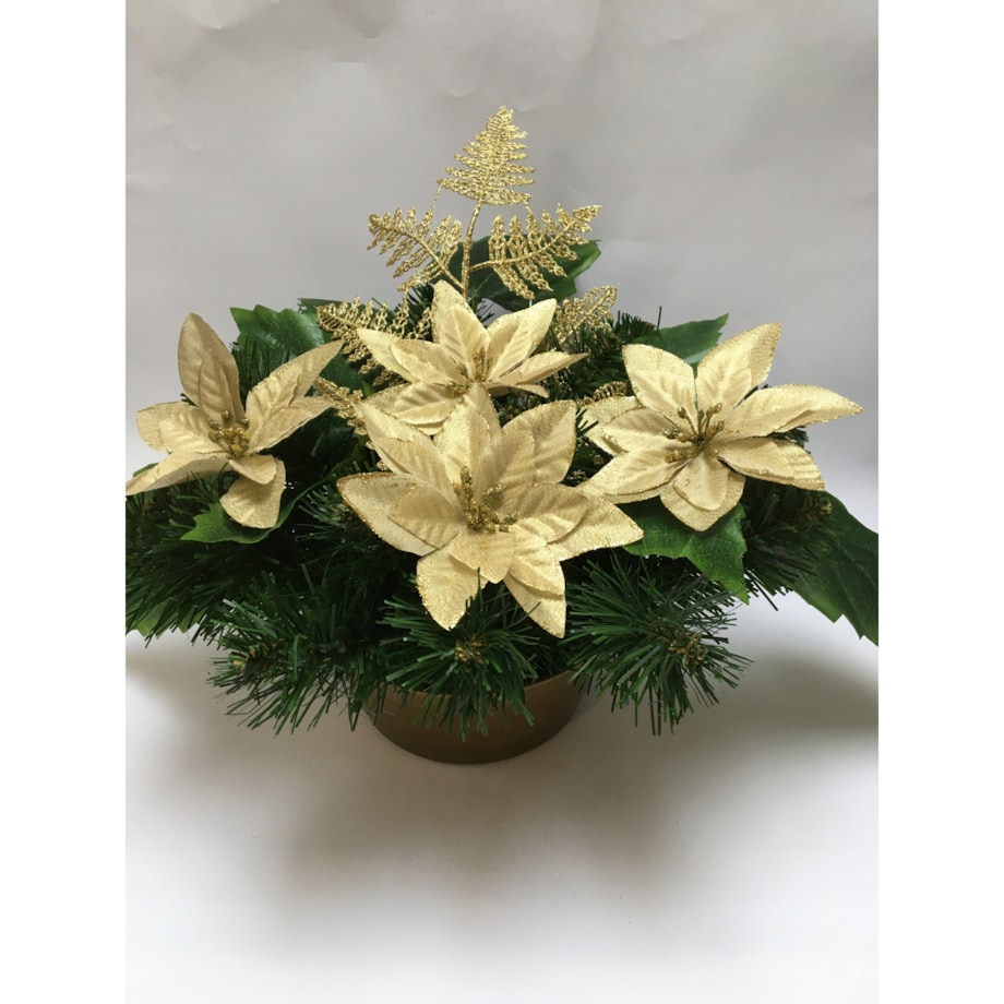 GOTOWY STROIK DONICZKA CIĘŻKA wiązanka sztuczny kwiat GWIAZDA betlejemska