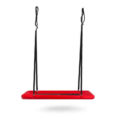 Huśtawka ogrodowa Neo-Sport bocianie gniazdo fotel wiszący 110x70 cm czarno-czerwona