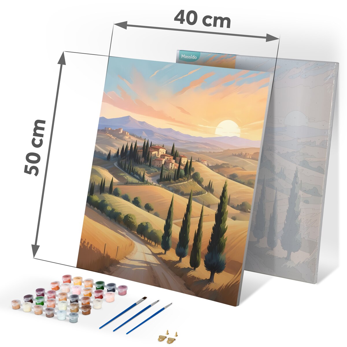 Malowanie po numerach obraz z ramą 40x50 Krajobraz Massido