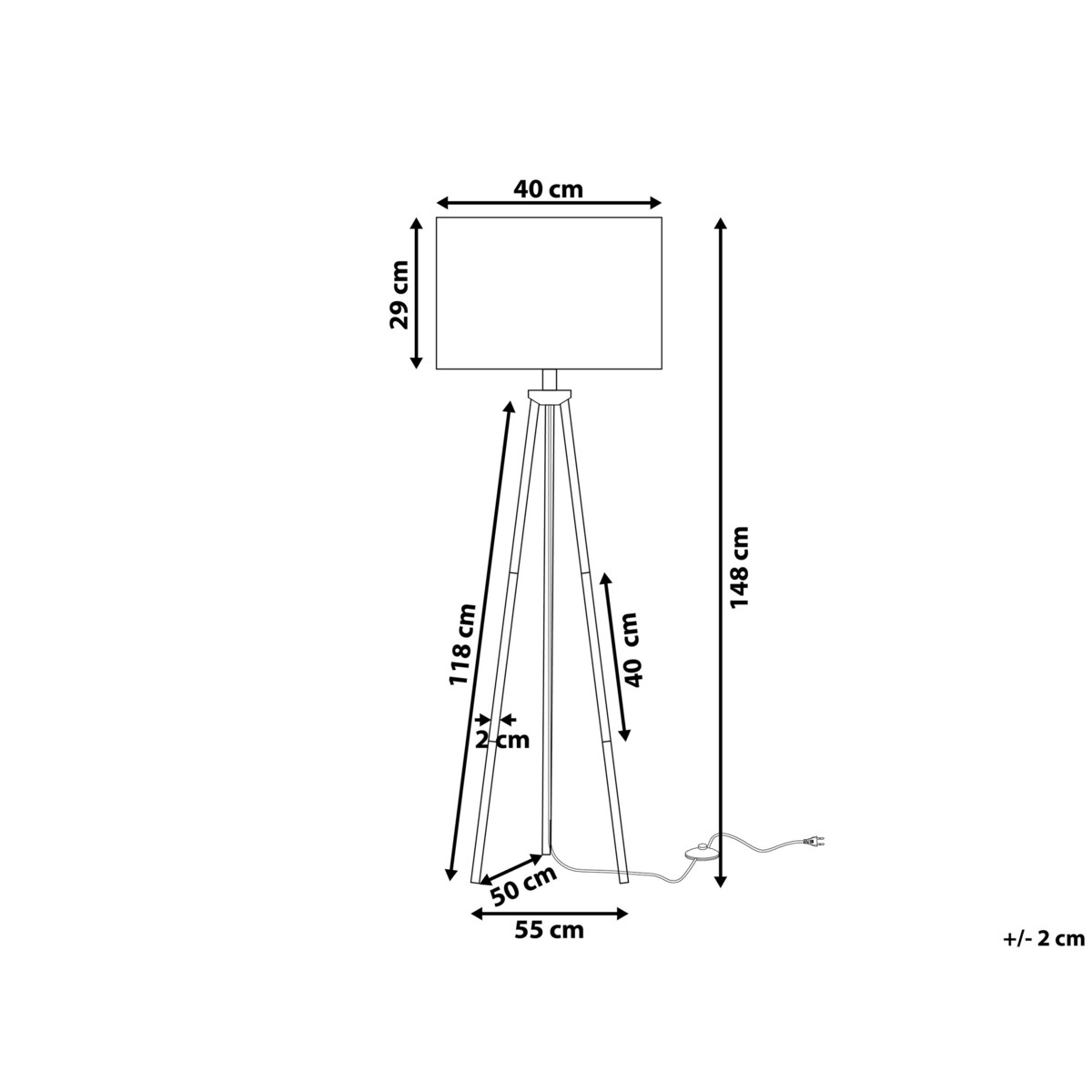 Lampa podłogowa metalowa miedziana VISTULA
