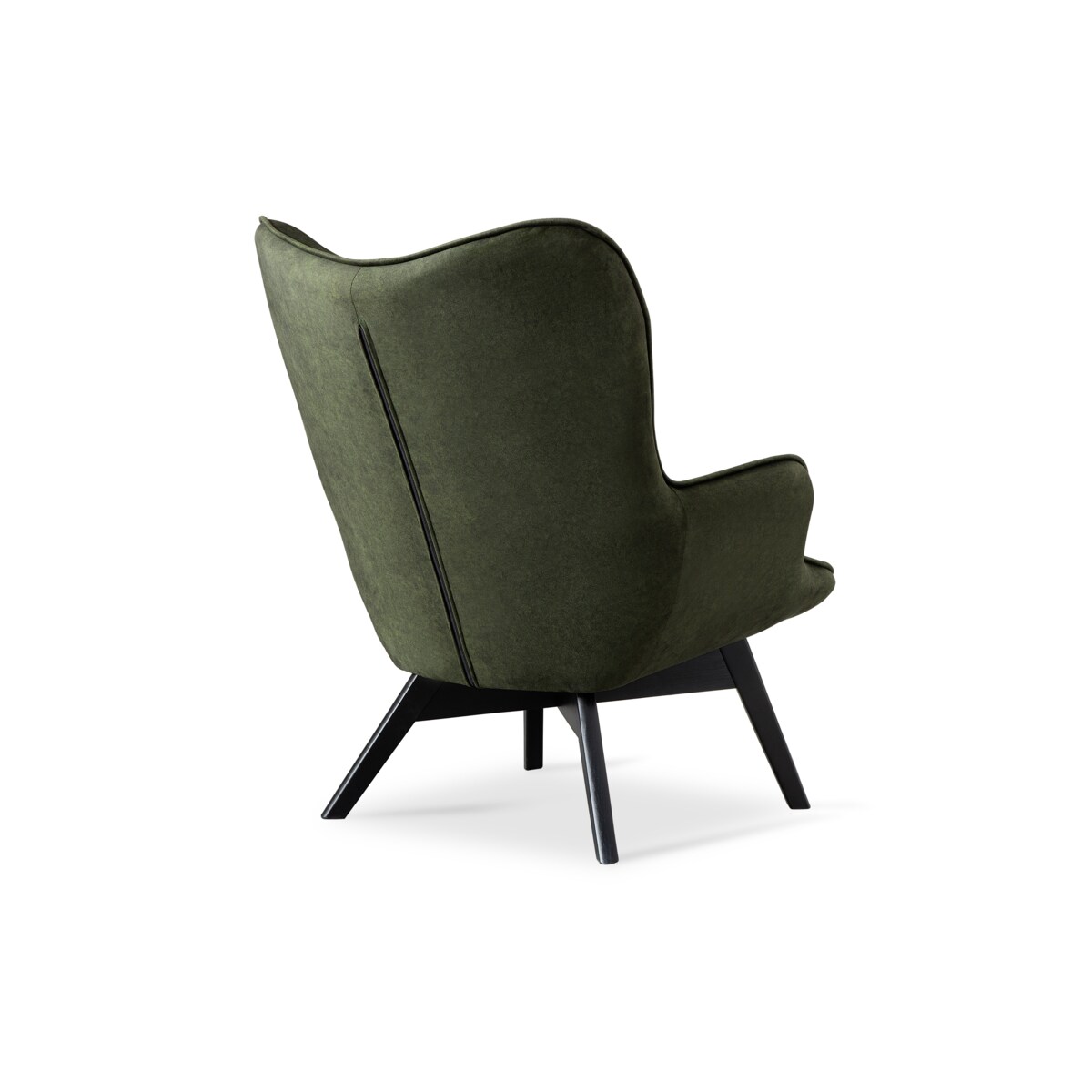 KONSIMO GLORI Fotel wypoczynkowy z weluru i pikowanym wzorem - jasnoszary i ciemnozielony