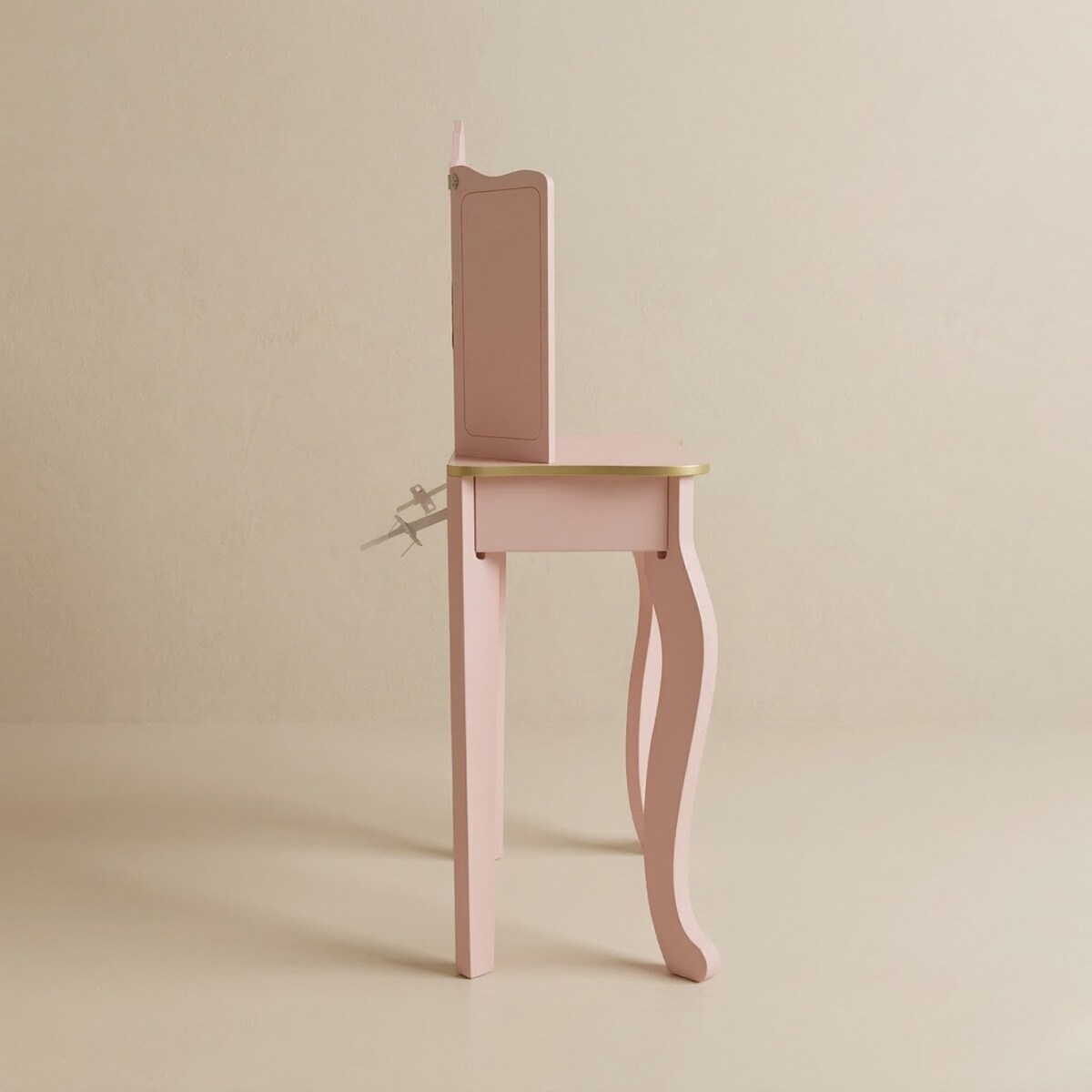 Toaletka dziecięca REIA, z lustrem i krzesełkiem w zestawie, róż