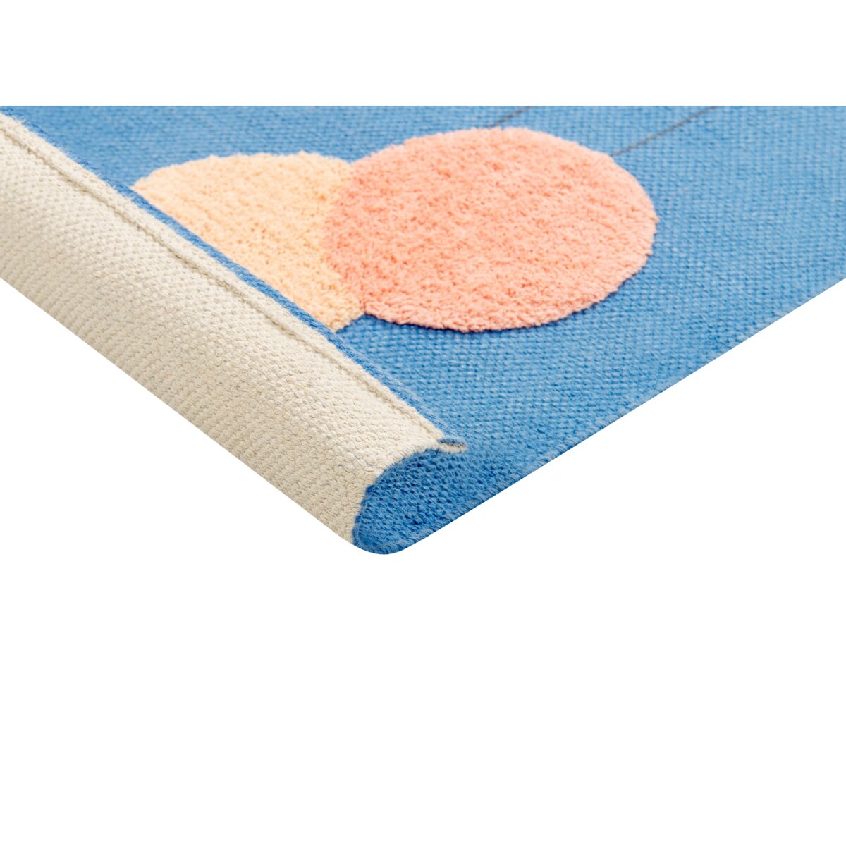 Dywan dziecięcy bawełniany motyw wieloryba 80 x 150 cm niebieski BALABANG