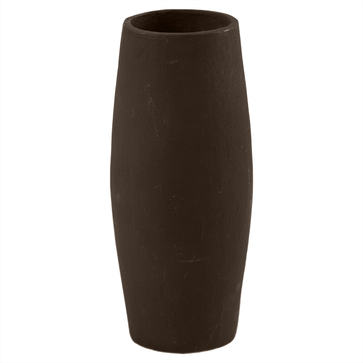 Wazon Aluminiowy Zdobiony Dekoracyjny Waza Ozdobna Na Kwiaty Twarz 8X20 Cm Brązowy