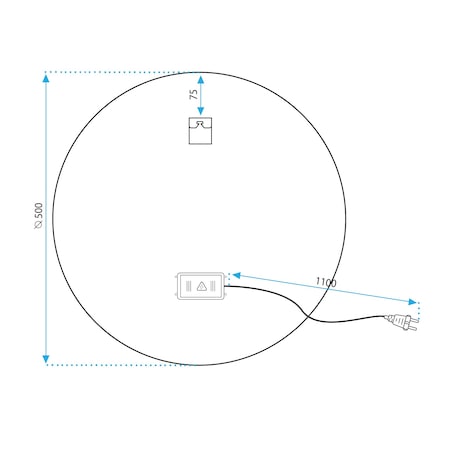 LUSTRO ŚCIENNE LED 50cm FFJ50