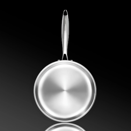 Profesjonalna patelnia stalowa Hikari 28 cm z pokrywką Na indukcje Na gaz Nierdzewna