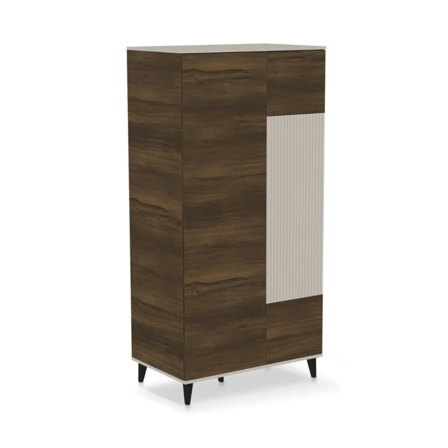 Szafa dwudrzwiowa RANDOM 2 S-1 90cm orzech/kaszmirowa