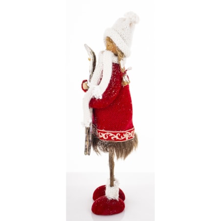 Dekoracja - figurka 24,5x9x7 cm FIONA z nartami