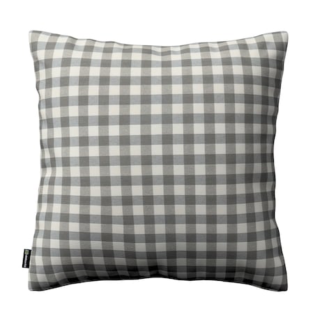 Poszewka Kinga na poduszkę 60x60 szaro-biała kratka (1,5x1,5cm)