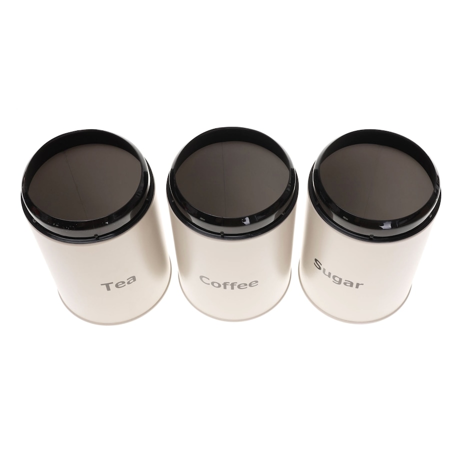 Zestaw 3 pojemników kuchennych beżowy KLAUSBERG