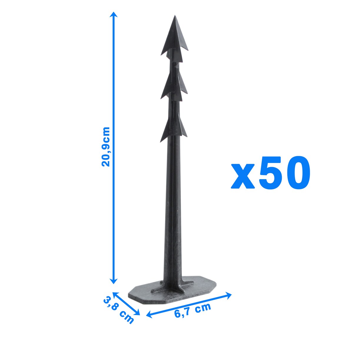 Szpilki Do Agrowłókniny Geowłókniny 20,9 Cm 50 Szt. Kotwy Czarne