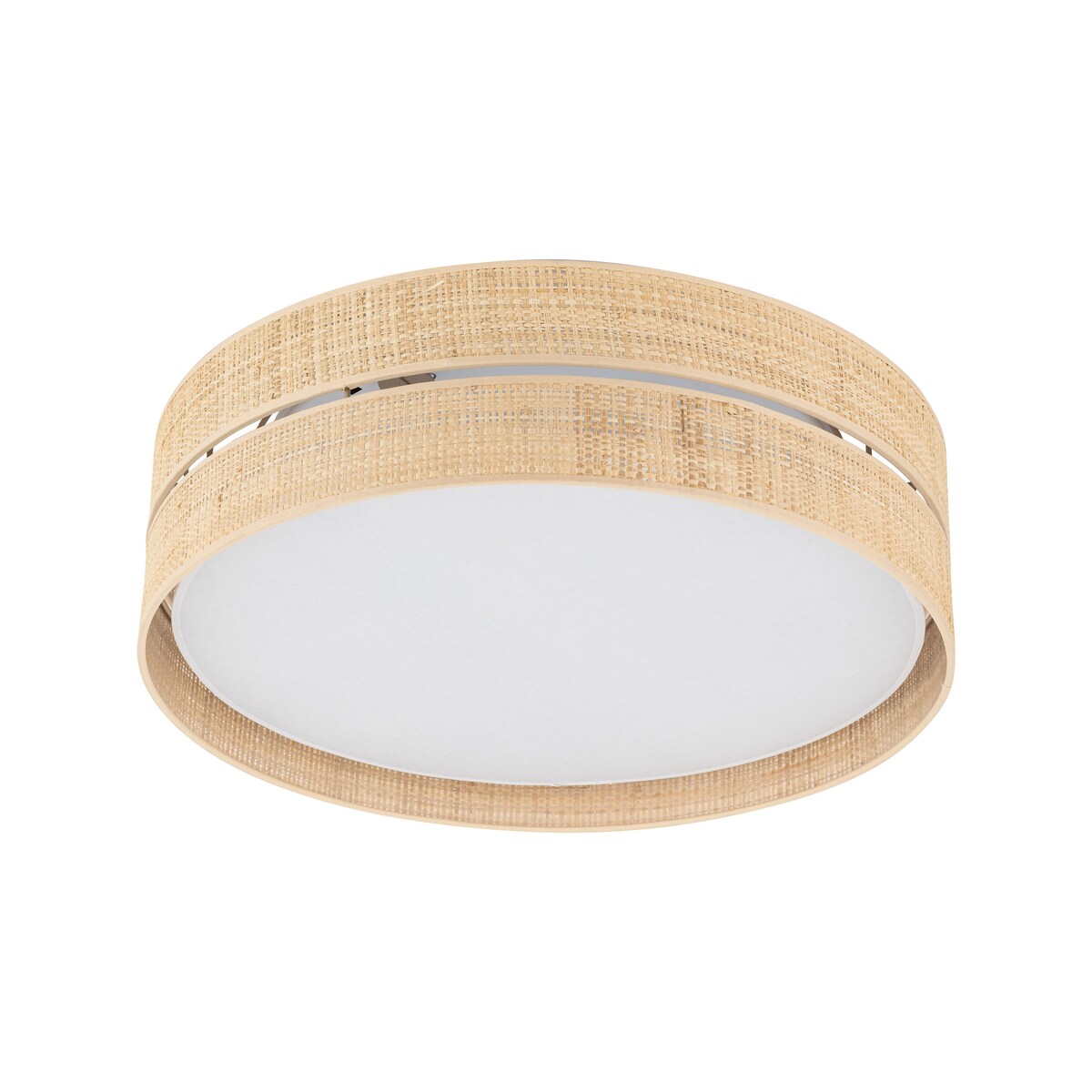 Lampa sufitowa TK Lighting CALMA 600 60 cm boho biała/rafia 4xE27 do salonu sypialni