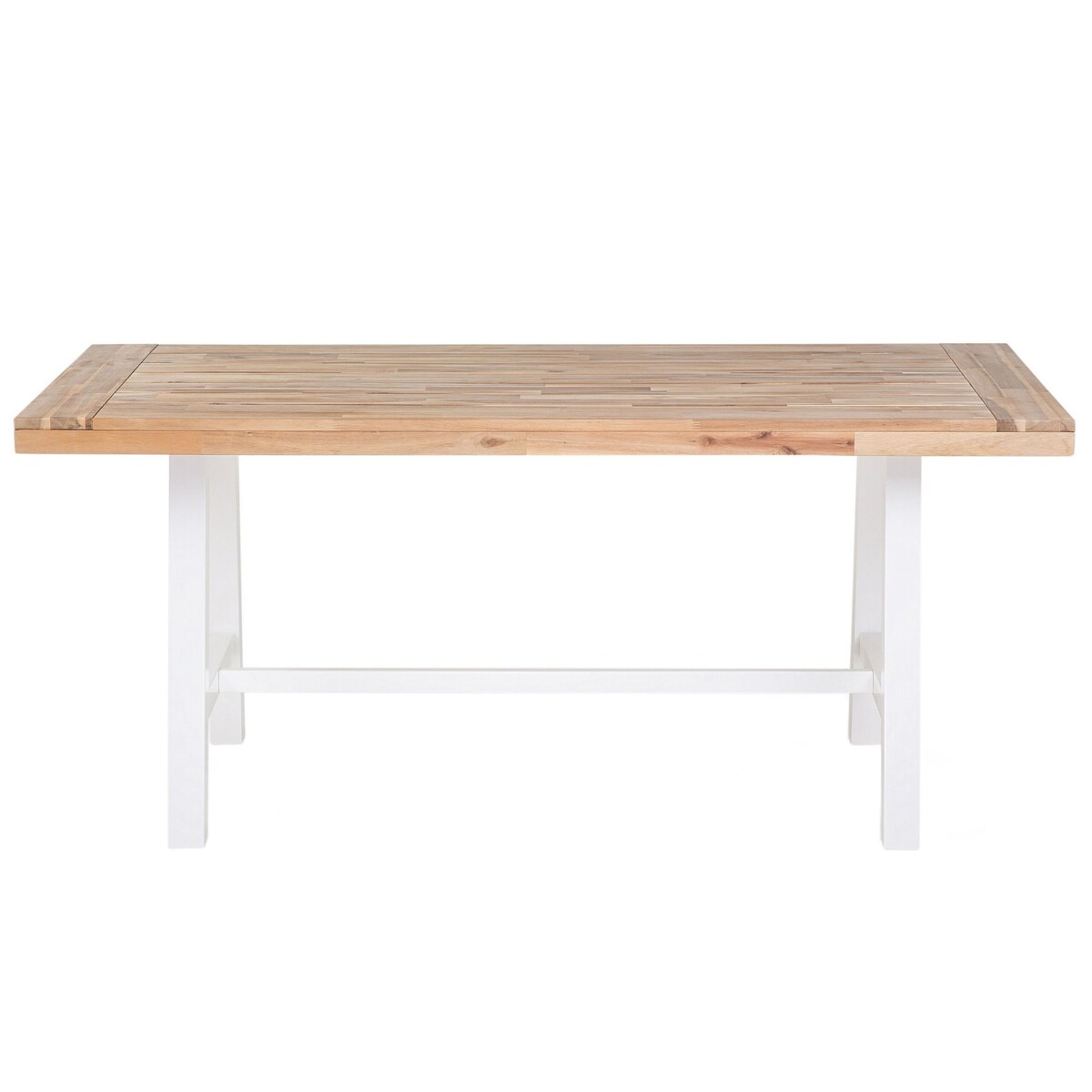 Stół do jadalni akacjowy 170 x 80 cm biały SCANIA