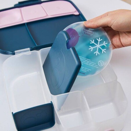 Lunchbox dla dzieci i dorosłych - śniadaniówka z przegródkami i wkładem chłodzącym Lemon Sherbet, b.box