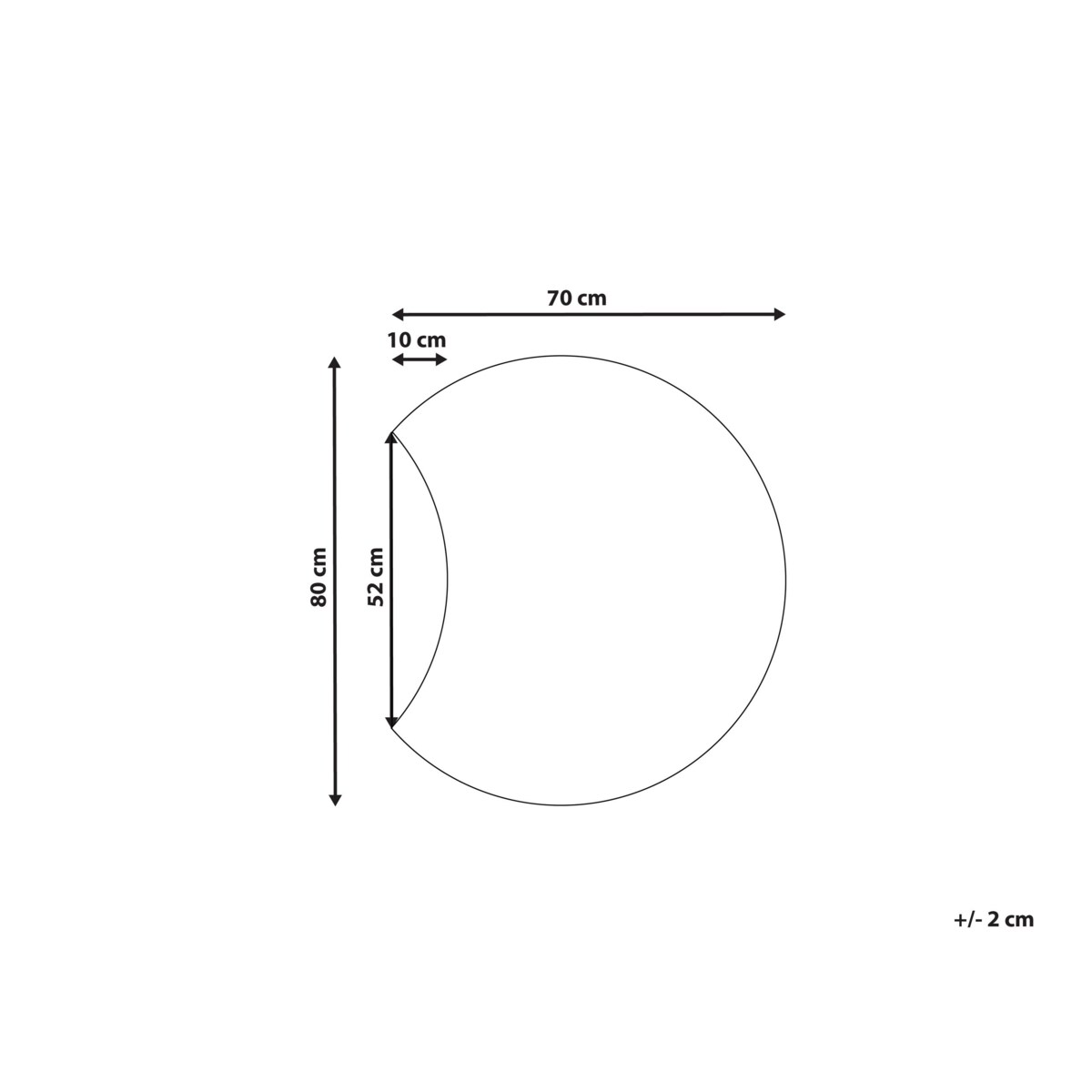 Lustro ścienne 70 x 79 cm niebieskie CAMBRAI