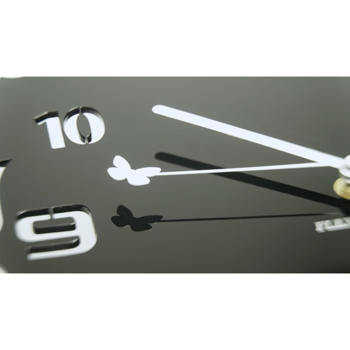 Zegar ścienny do salonu motyle motylki 30 cm czarny