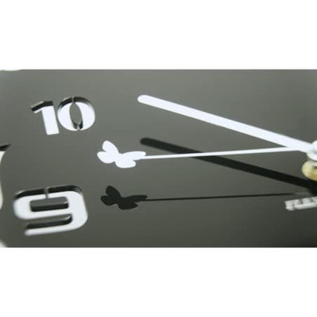 Zegar ścienny do salonu motyle motylki 30 cm czarny