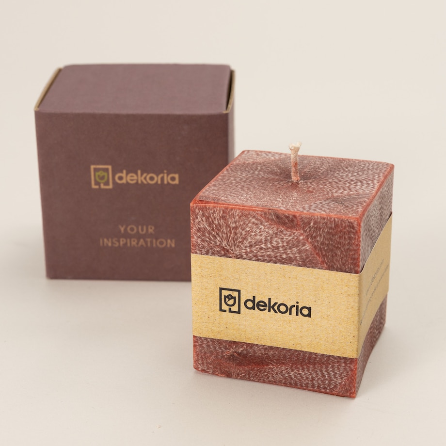 Świeca zapachowa palmowa kostka Your Inspiration, 7,5x7,5x8,5 cm