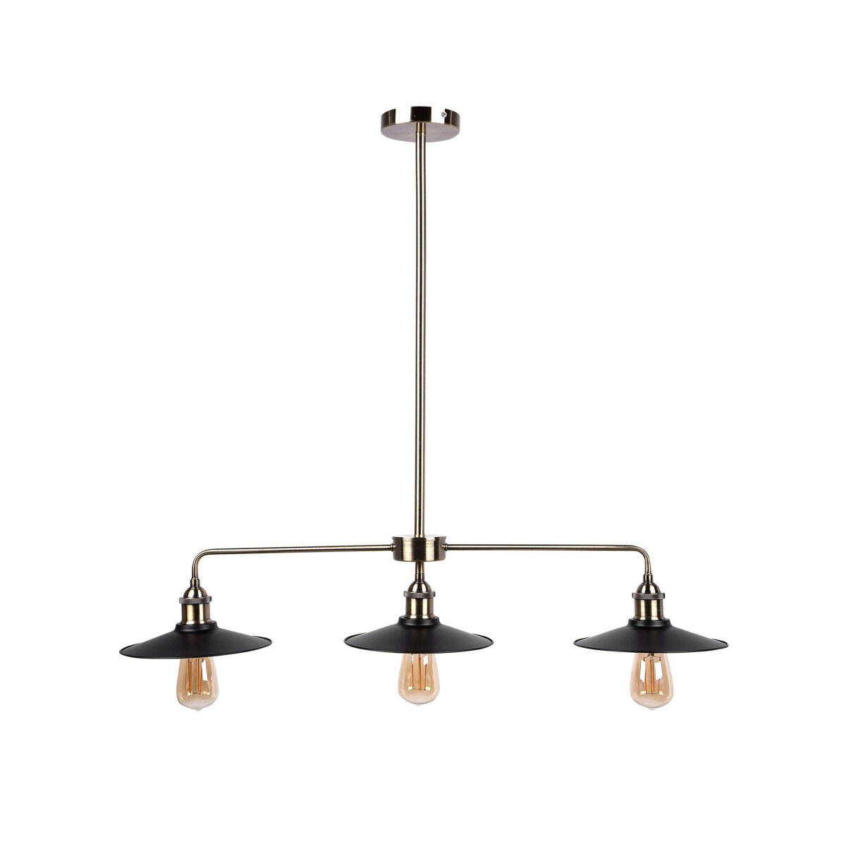 Lampa wisząca 3-punktowa metalowa czarna MONTONE