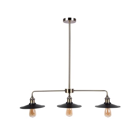 Lampa wisząca 3-punktowa metalowa czarna MONTONE