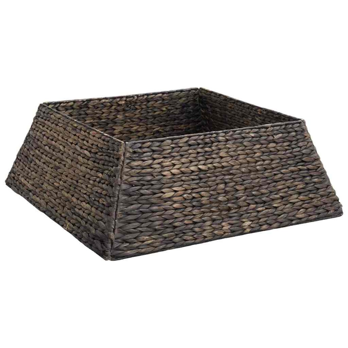 vidaXL Kołnierz do Choinki Czarny 70 x 70 x 28 cm Hiacynt wodny