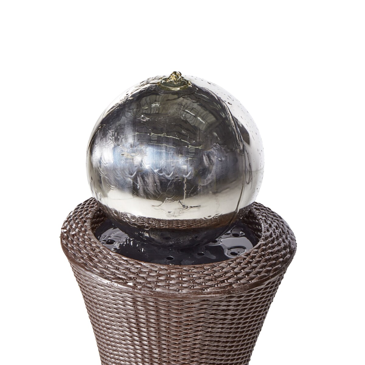 Fontanna ogrodowa z LED brązowa ZENYATTA