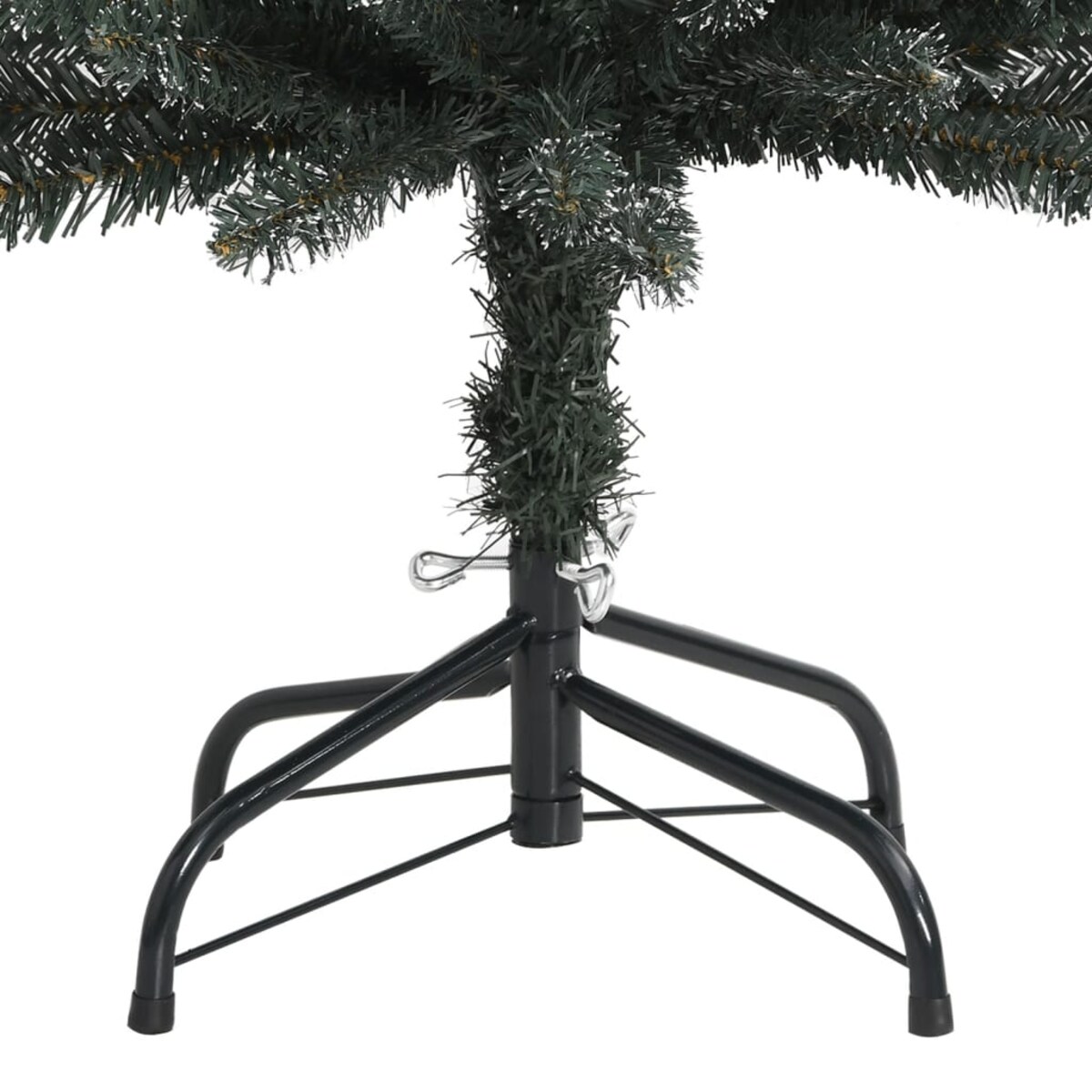 vidaXL Sztuczna, smukła choinka ze stojakiem, zielona, 240 cm, PVC
