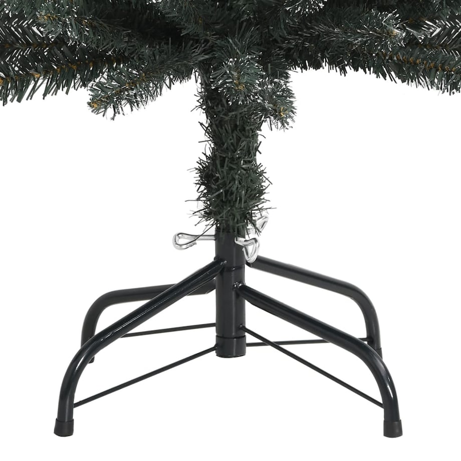 vidaXL Sztuczna, smukła choinka ze stojakiem, zielona, 240 cm, PVC